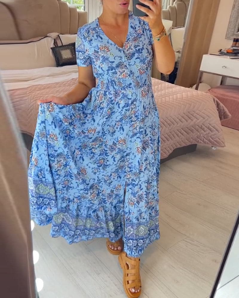 Leah™ - Floral Maxi Dress