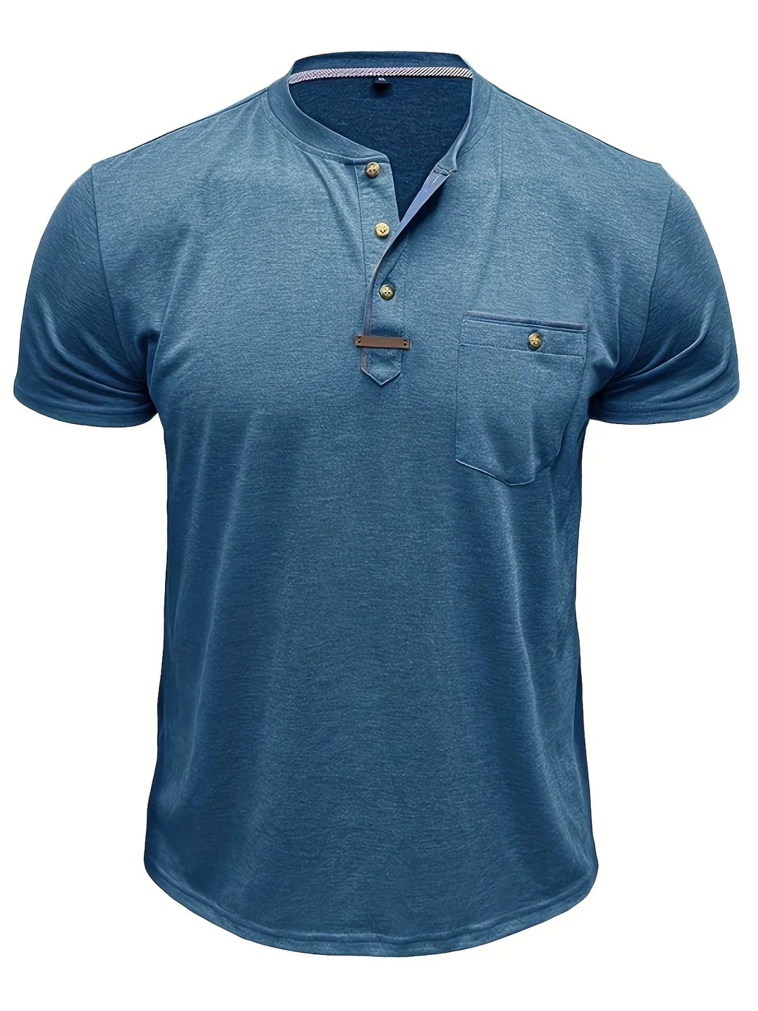 Kaiden™ - Elegant Round Neck T Shirt With Pocket