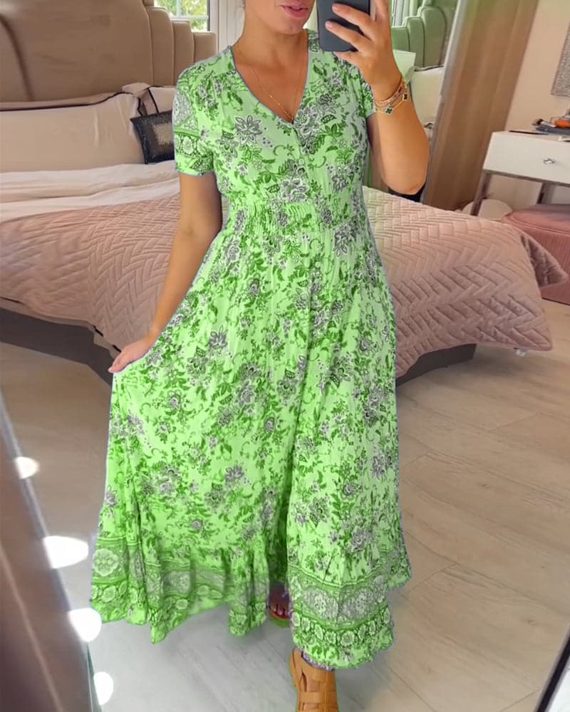 Leah™ - Floral Maxi Dress