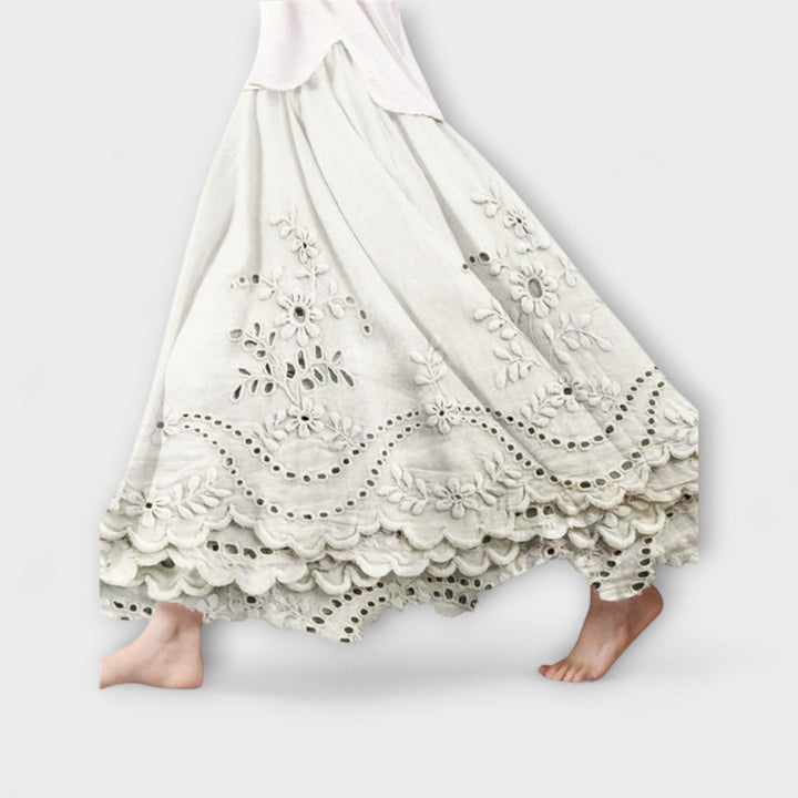 Luna – Boho Maxi Dress with Embroidery