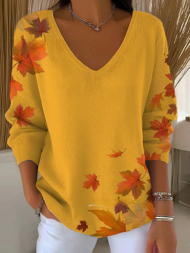AURELIE | V-Neck Knit Sweater