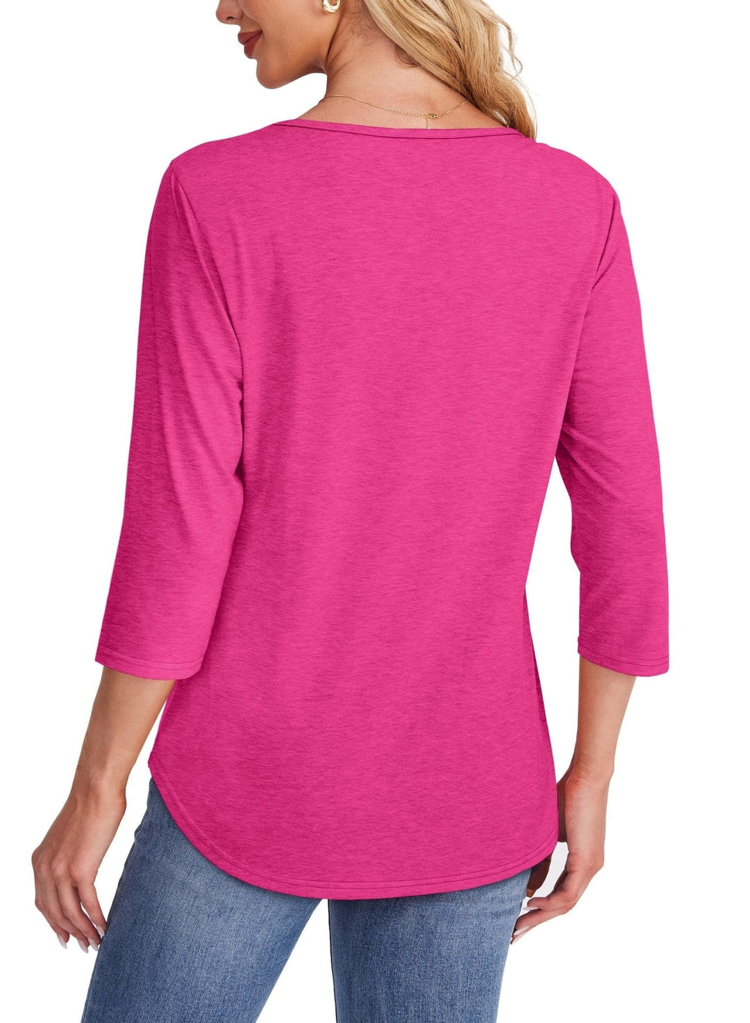 Leslie™ - Pleated 3/4 Sleeve Top