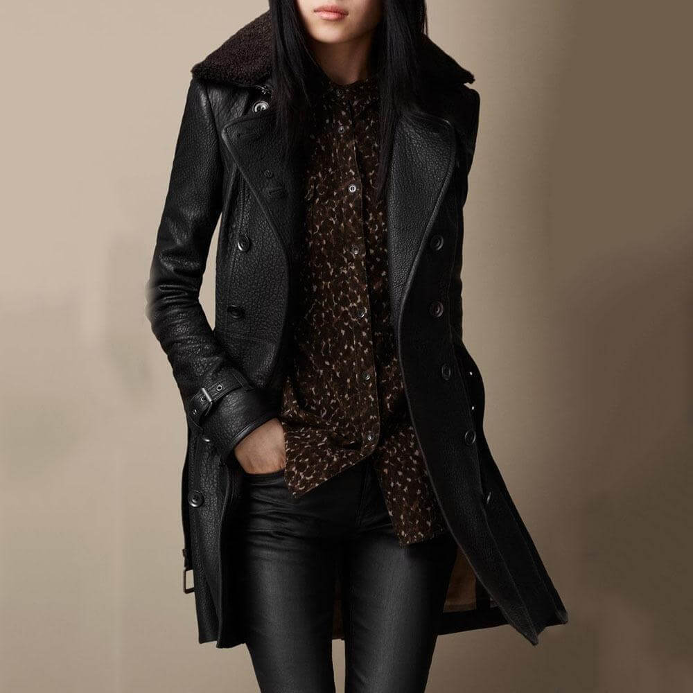Vien™ - 3/4 Leather Coat