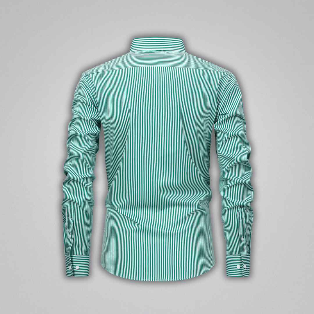 James Striped Button-Up Shirt