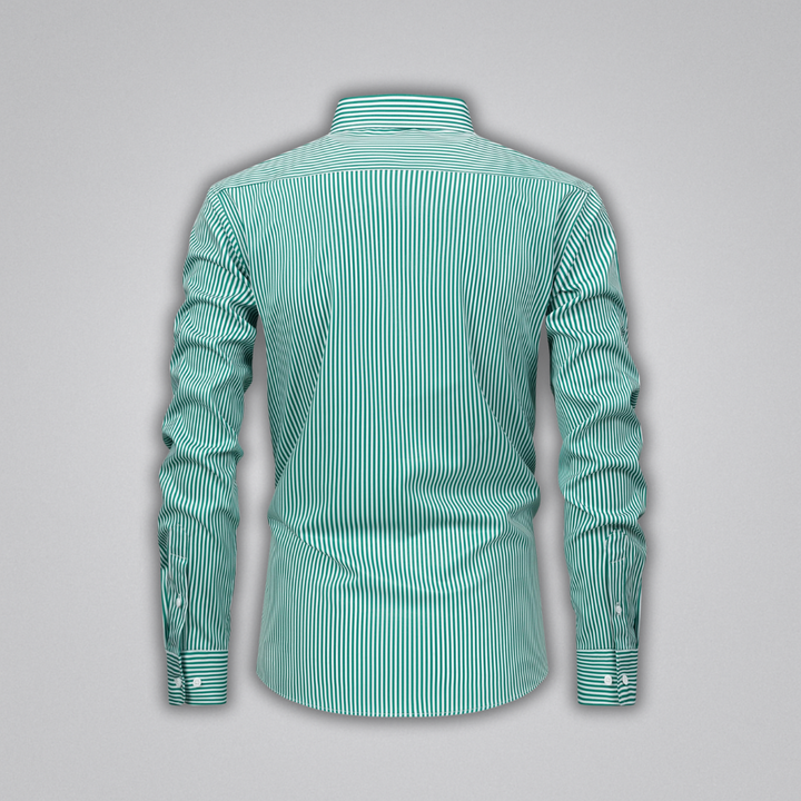 James Striped Button-Up Shirt