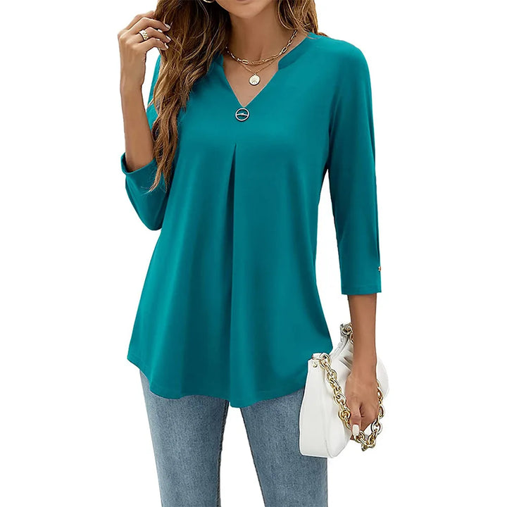 Terri™ - Elegant Top With V-neck