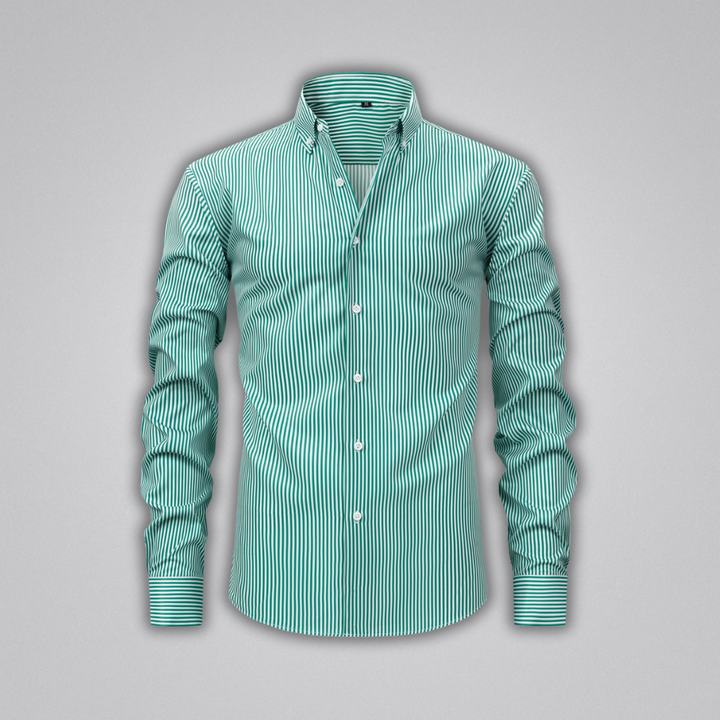 James Striped Button-Up Shirt