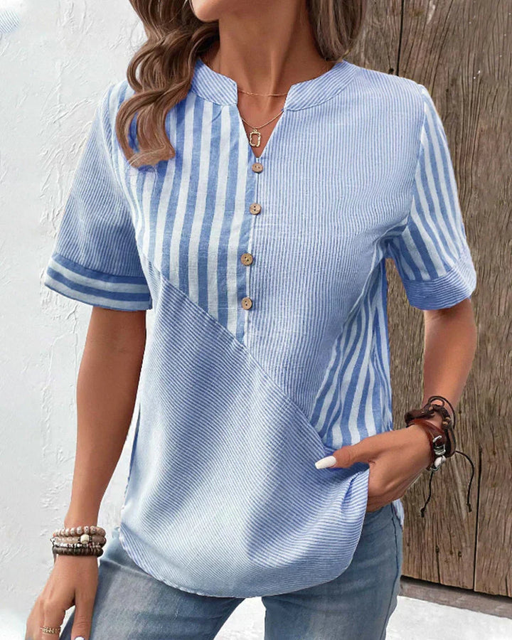 Tracy™ - Elegant Striped Blouse