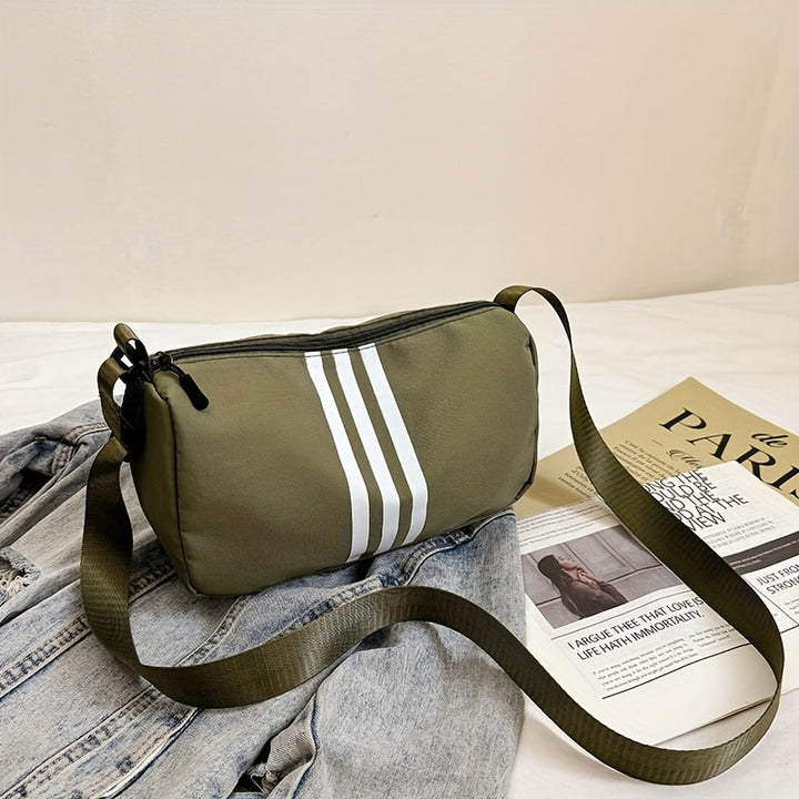 Casual Striped Crossbody Bag for Women