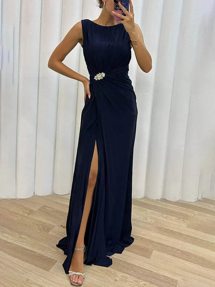 Lucena™ - Pleated Maxi Evening Dress