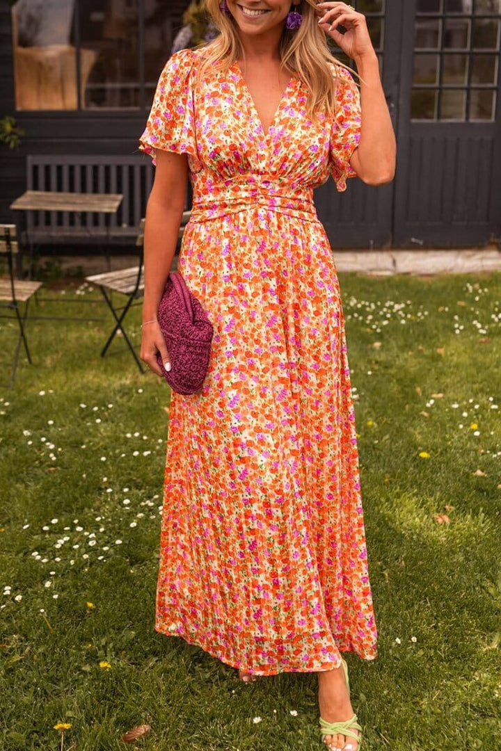Lierra™ -  Elegant V-Neck Maxi Dress