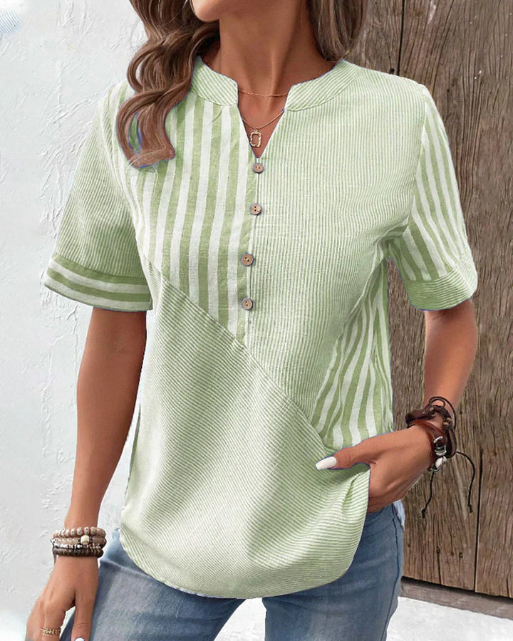 Tracy™ - Elegant Striped Blouse
