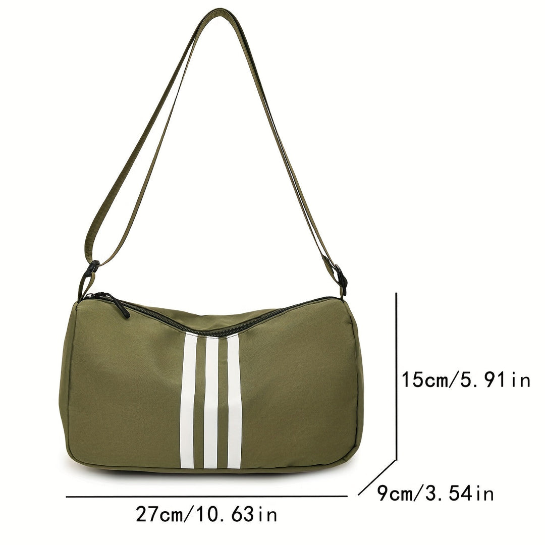 Casual Striped Crossbody Bag for Women