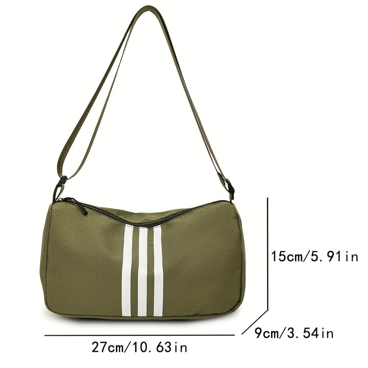 Casual Striped Crossbody Bag for Women