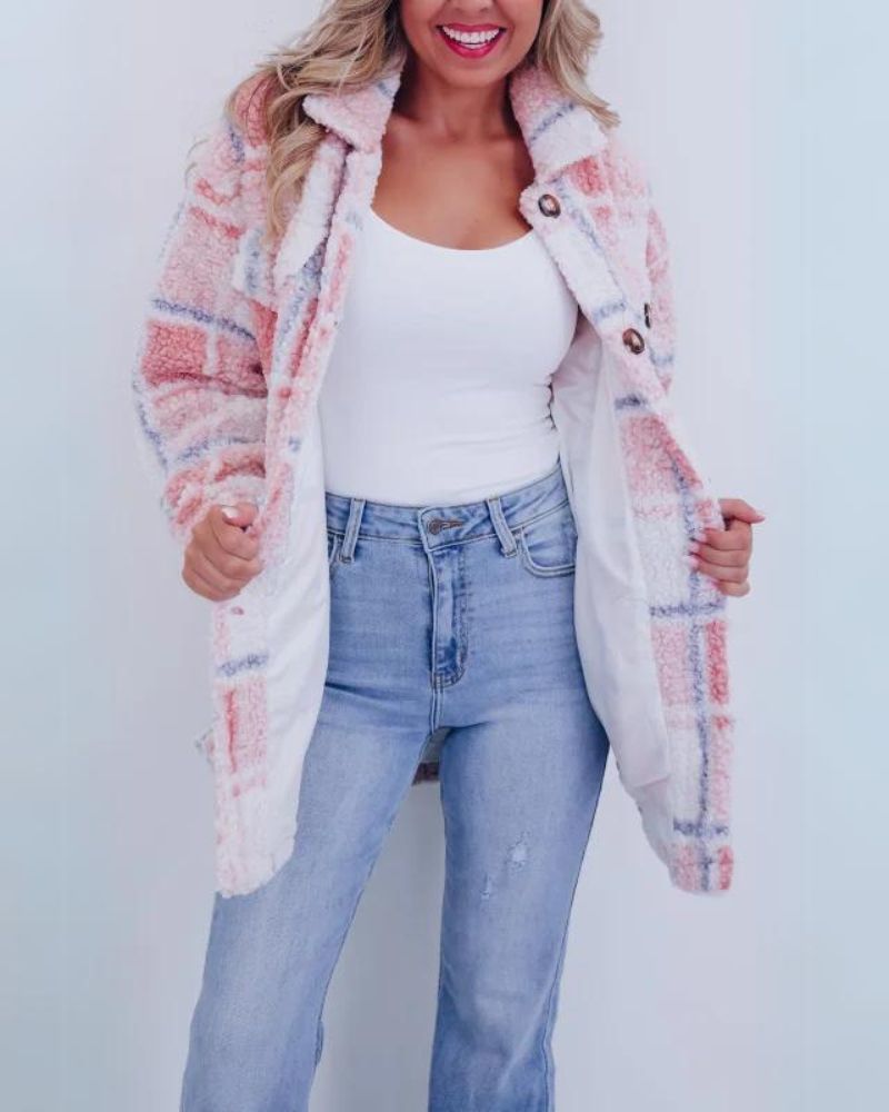 Casey™ - Fleece Plaid Jacket
