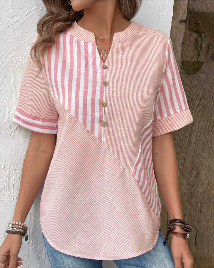 Tracy™ - Elegant Striped Blouse