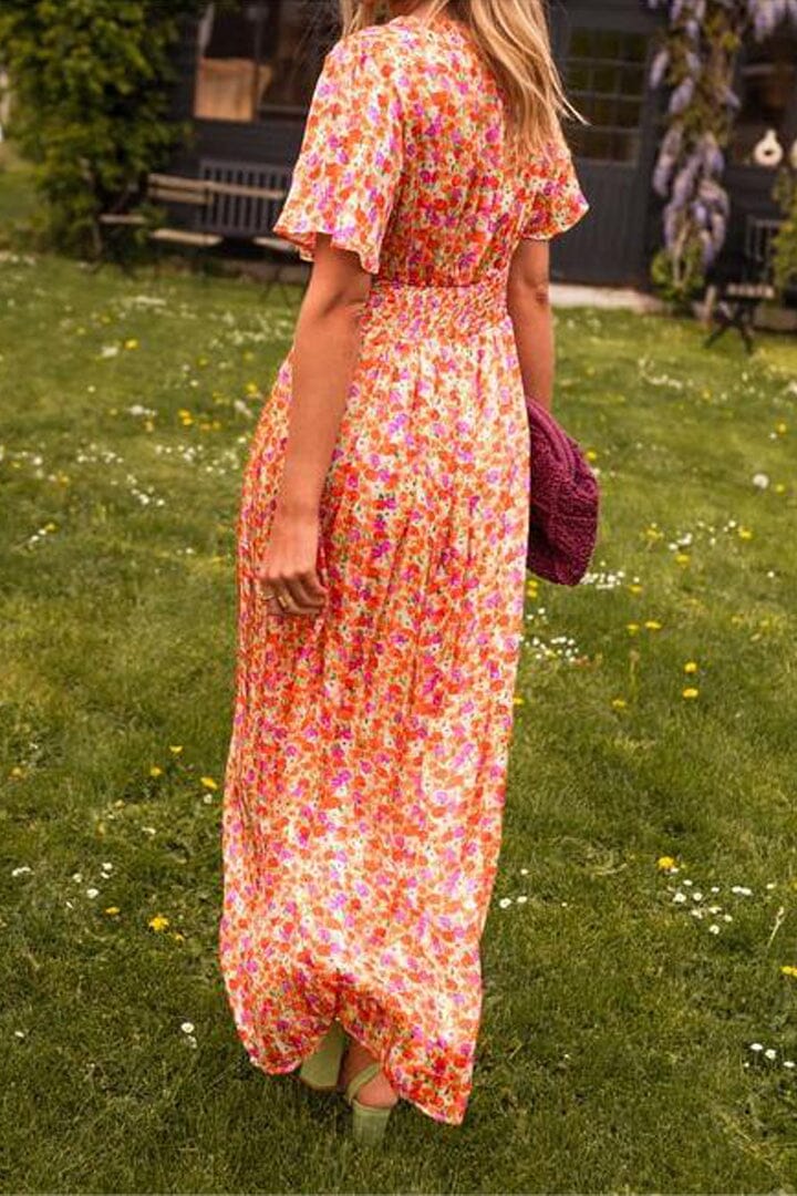 Lierra™ -  Elegant V-Neck Maxi Dress