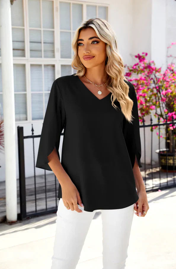 Vickie™ - Blouse with V-Neck