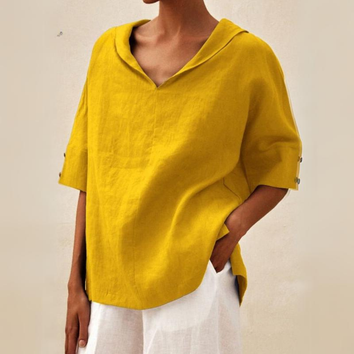 Nueva™ - Women's V-Neck Casual Linen Shirt