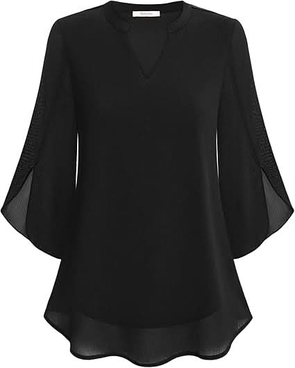 Lynn™ - Double Layers Chiffon Blouse