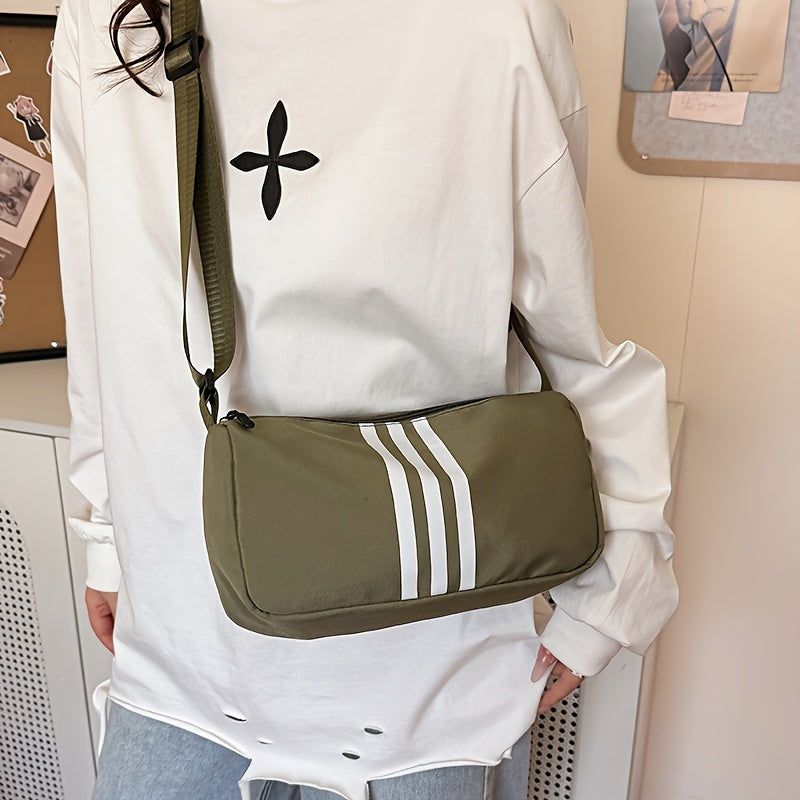 Casual Striped Crossbody Bag for Women