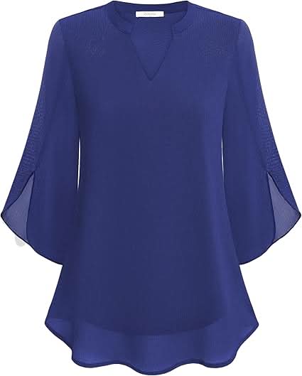 Lynn™ - Double Layers Chiffon Blouse