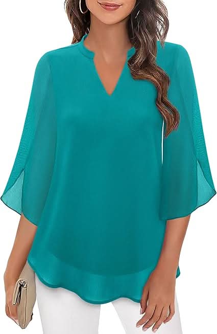 Lynn™ - Double Layers Chiffon Blouse