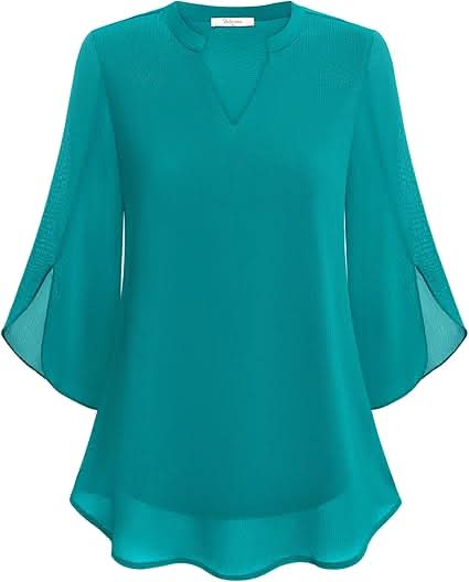 Lynn™ - Double Layers Chiffon Blouse