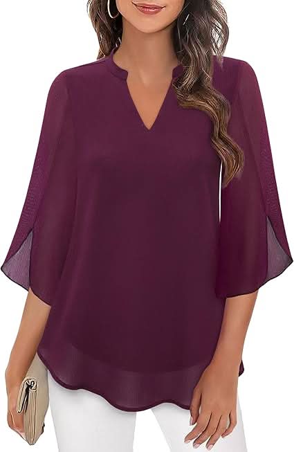 Lynn™ - Double Layers Chiffon Blouse