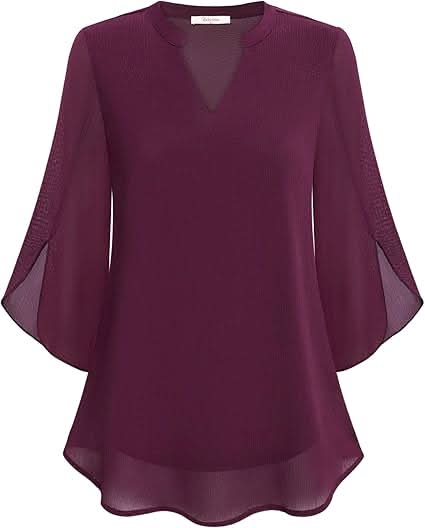Lynn™ - Double Layers Chiffon Blouse