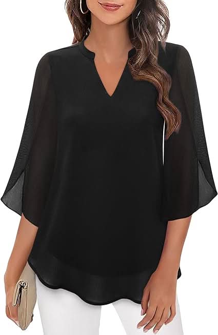 Lynn™ - Double Layers Chiffon Blouse