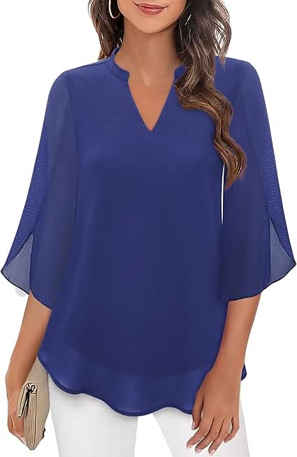 Lynn™ - Double Layers Chiffon Blouse