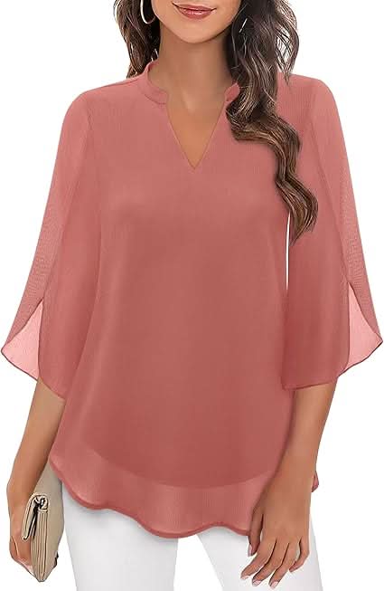Lynn™ - Double Layers Chiffon Blouse