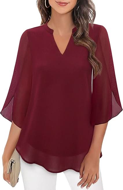 Lynn™ - Double Layers Chiffon Blouse
