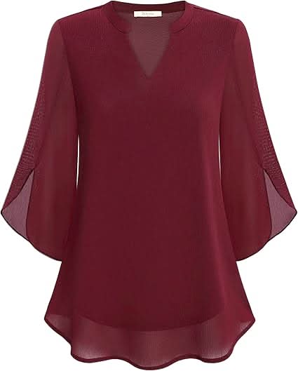 Lynn™ - Double Layers Chiffon Blouse
