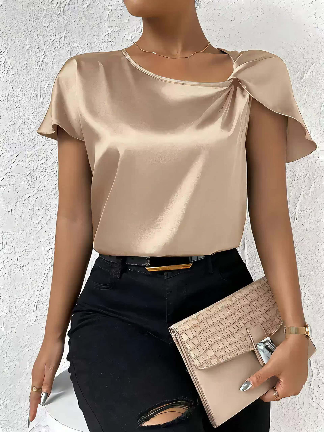 Gail™ - Trendy Top With Unique Shoulder Detail