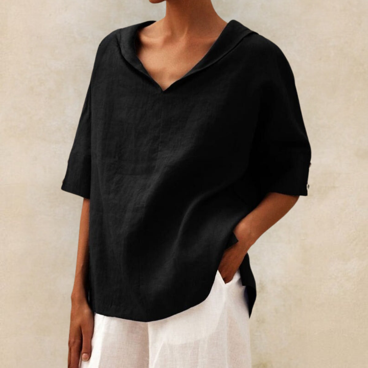 Nueva™ - Women's V-Neck Casual Linen Shirt