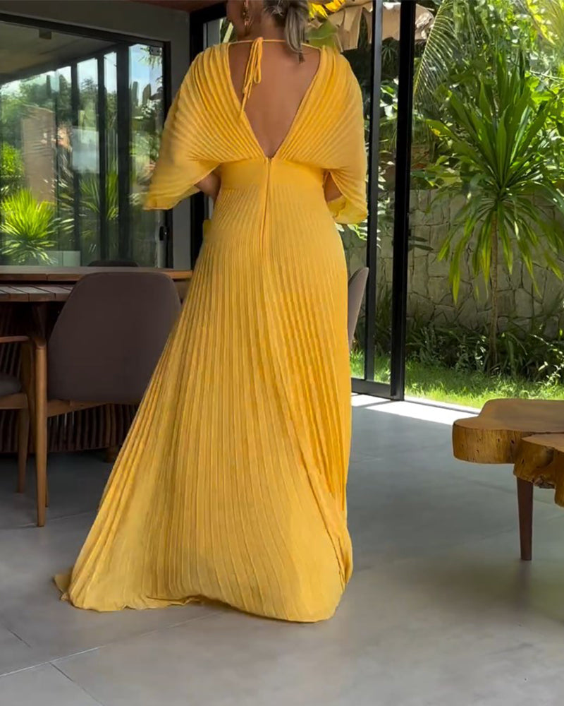 Clemence™ - V-neck Maxi Party Dress