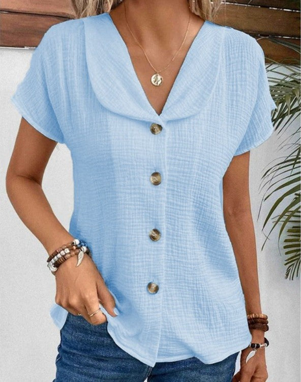 Bessie™ - Cotton Linen Blouse