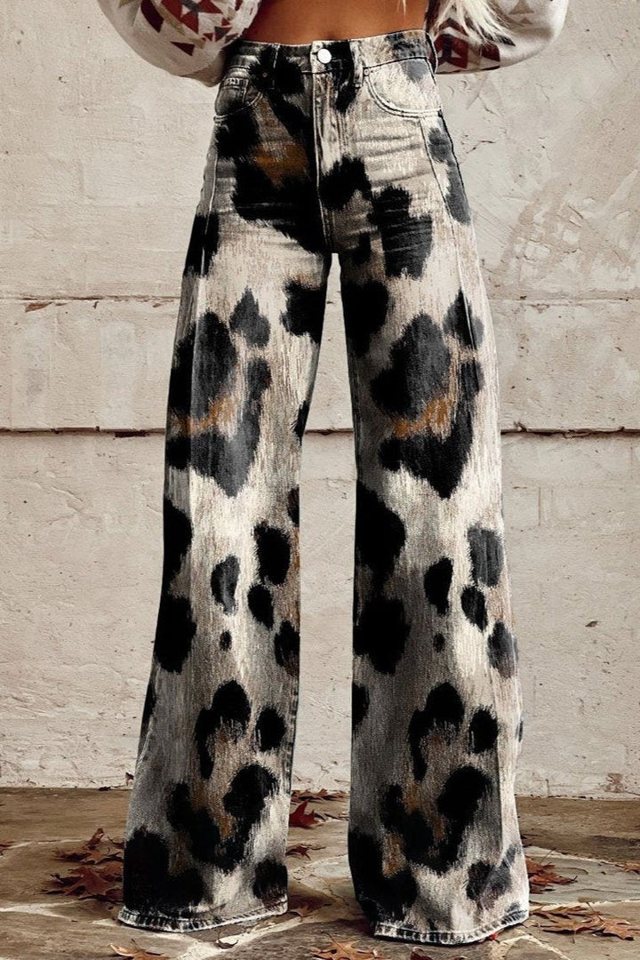 Cheetah | Boho Vintage Trousers with Chic Print