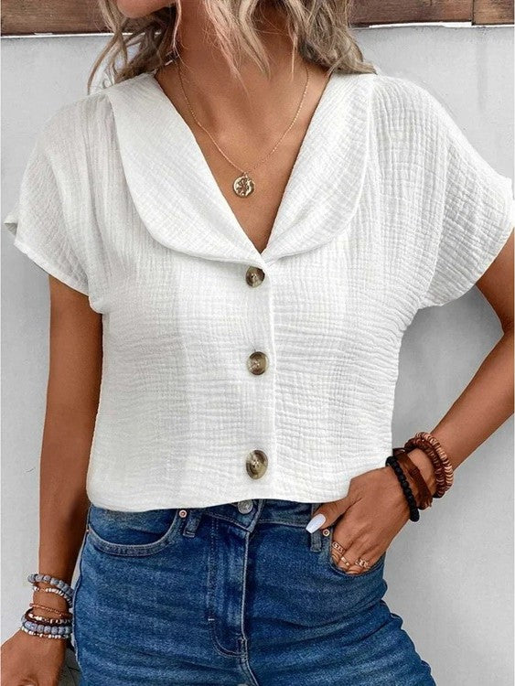 Bessie™ - Cotton Linen Blouse