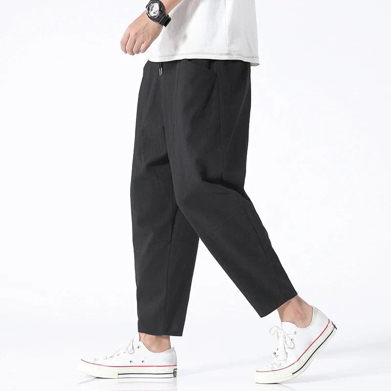 Kyoto Linen Cropped Trousers