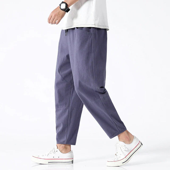 Kyoto Linen Cropped Trousers