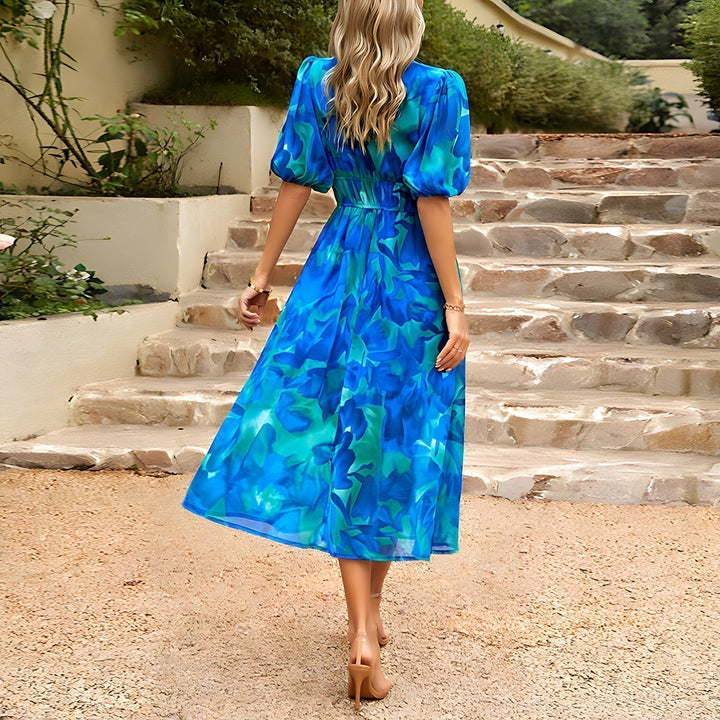Crissel™ - V-neck midi dress