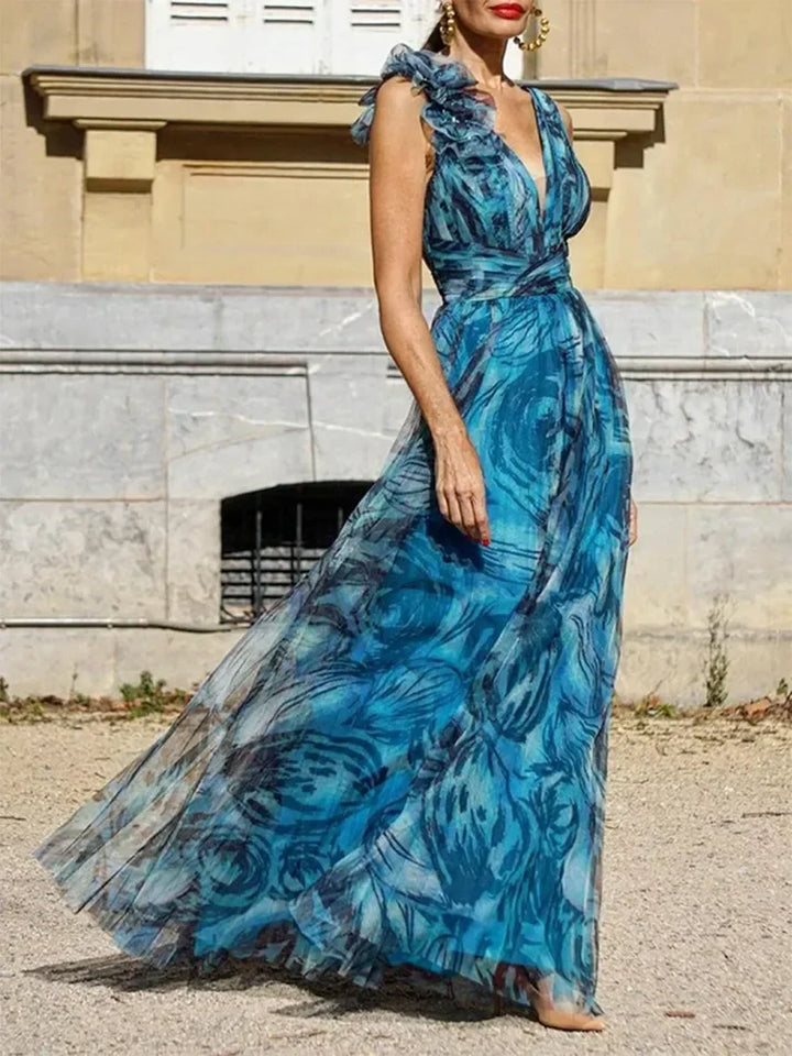 CAMRI™ - PEACOCK BLUE MAXI DRESS