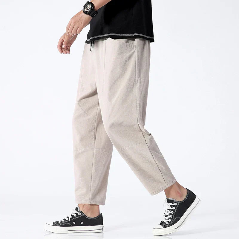 Kyoto Linen Cropped Trousers