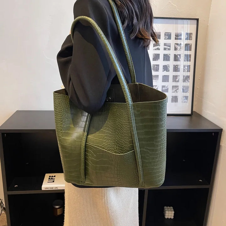 Betina™ - Crocodile Leather Shoulder Bag