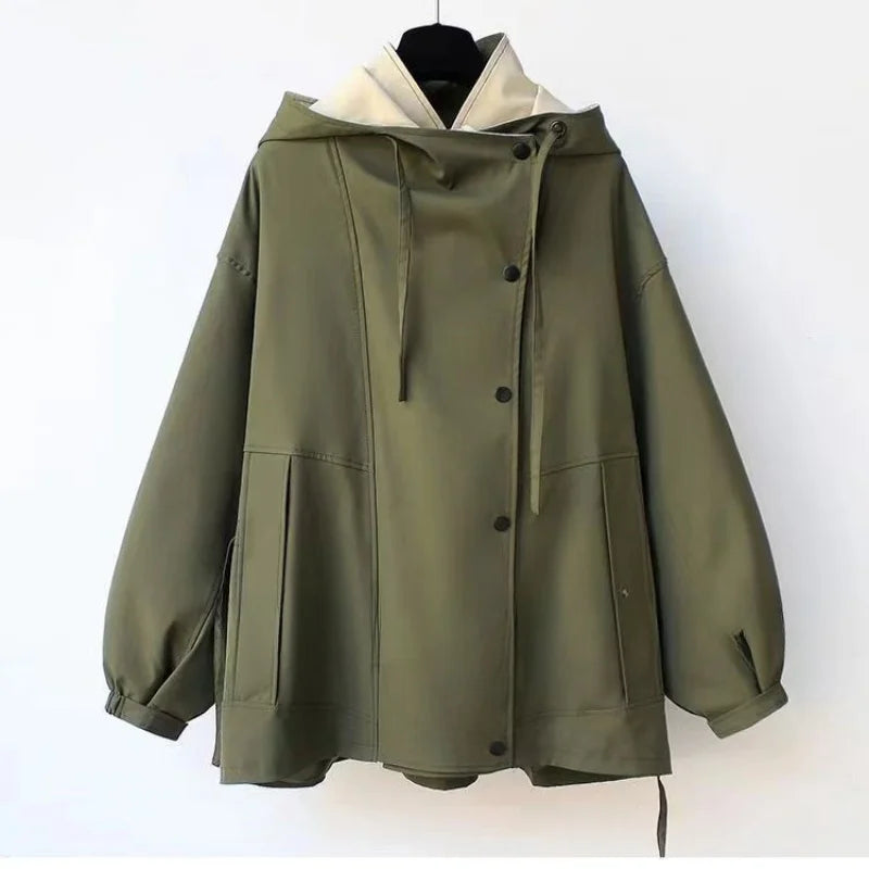 Xenia™ - Trendy Hooded Windbreaker Coat