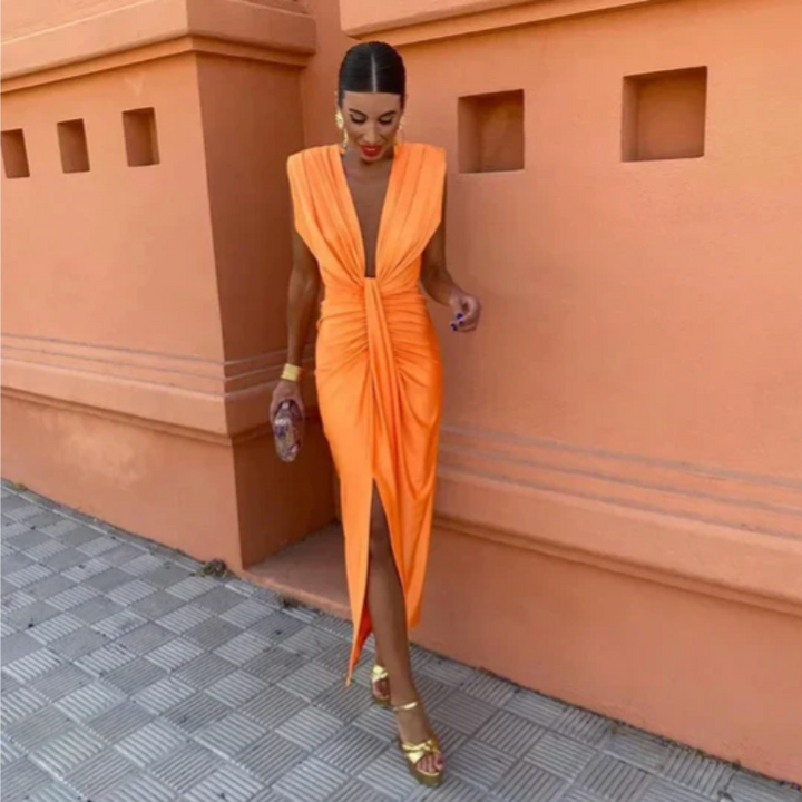 Lolly™ - Elegant Pleated Dress