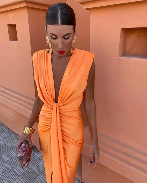 Lolly™ - Elegant Pleated Dress